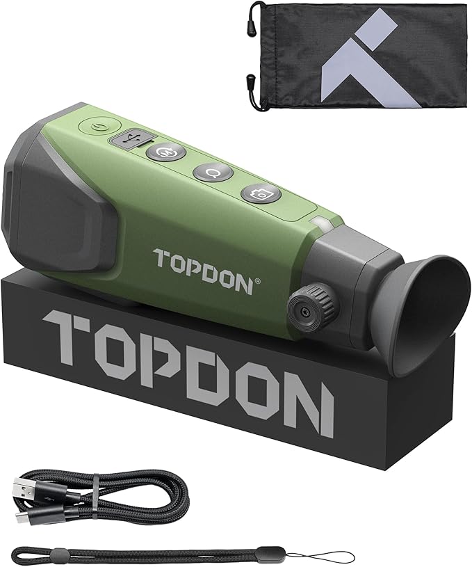TopDON TS004 Wärmebildkamera 320x240px mit TISR. 11h Akku, 410m Erfassung, WifI, 8x Zoom