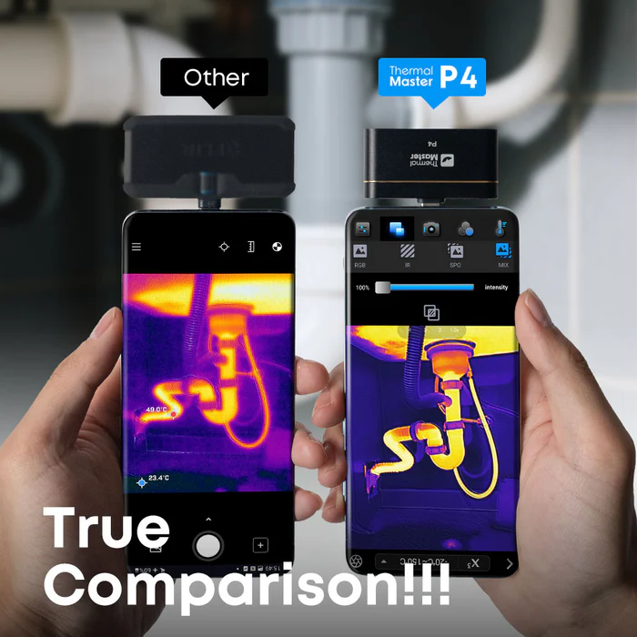 Thermal Master P4 Wärmebildkamera + Digitalbild, für Android + PC, 256x192px, SuperIR 512x384px, 35mK Thermal Master P4 Wärmebildkamera + Digitalbild, für Android + PC, 256x192px, SuperIR 512x384px, 35mK