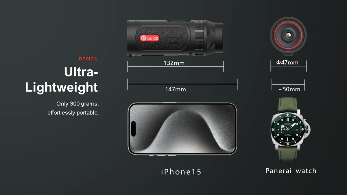 Guide TE421 Wärmebildkamera, Wärmebild Handgerät, -25mK, 400x300 Pixel, -500m, WiFi