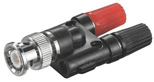 bncbanane Adapter BNC Stecker auf Bananenbuchsen + Polklemmen Banane