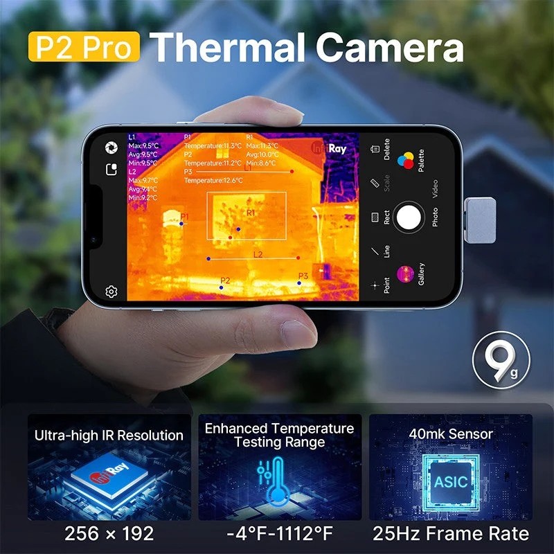 InfiRay P2 Pro Android Wärmebildkamera 256x192Pixel, -600°C für Android Geräte mit USB-C Anschluss InfiRay P2 Pro Android Wärmebildkamera 256x192Pixel, -600°C für Android Geräte mit USB-C Anschluss