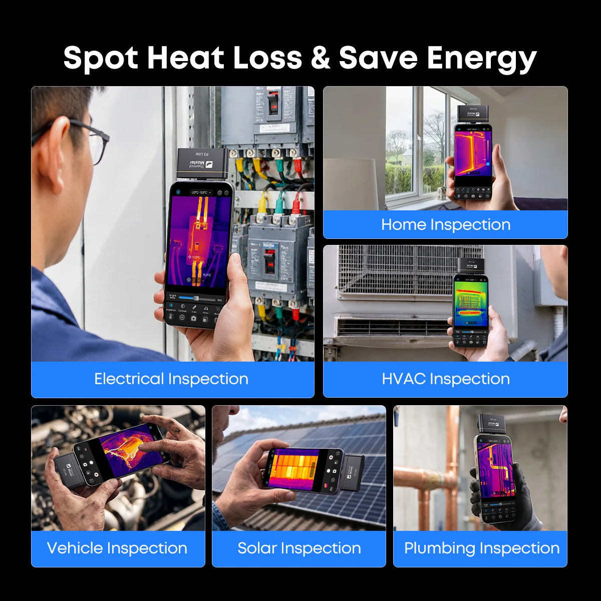 Thermal Master P2 MAX / P3 LITE Wärmebildkamera IOS+Android, 256x192px, SuperIR 512x384px