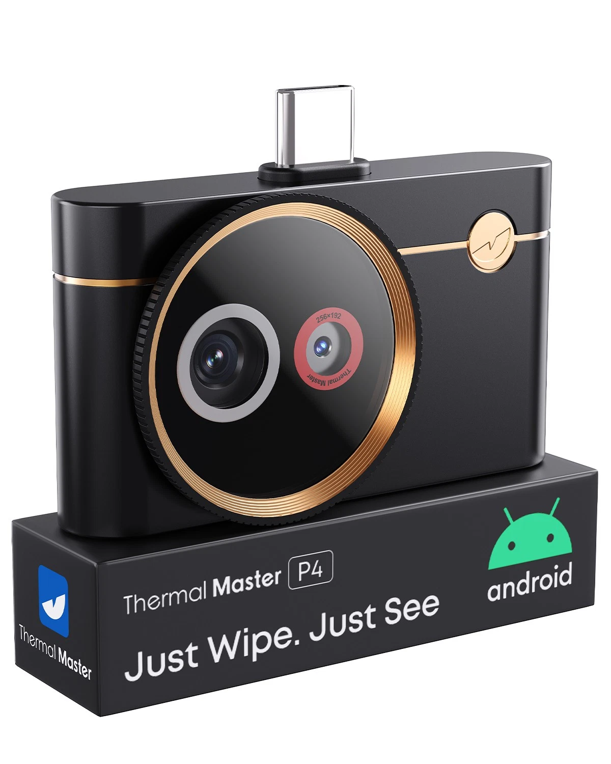 Thermal Master P4 Wärmebildkamera + Digitalbild, für Android + PC, 256x192px, SuperIR 512x384px, 35mK Thermal Master P4 Wärmebildkamera + Digitalbild, für Android + PC, 256x192px, SuperIR 512x384px, 35mK