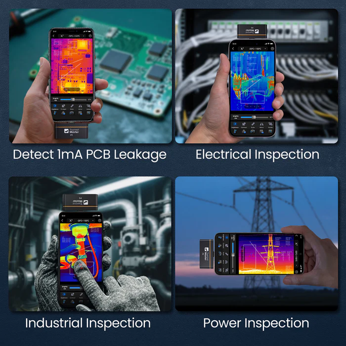 Thermal Master P3 Wärmebildkamera IOS+Android, 256x192px, SuperIR 512x384px, 35mK Infiray