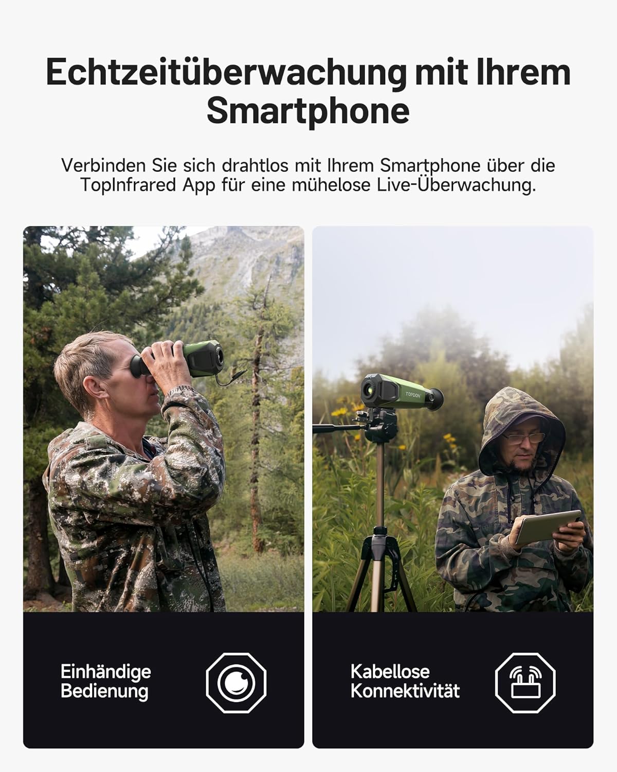 TopDON TS004 Wärmebildkamera 320x240px mit TISR. 11h Akku, 410m Erfassung, WifI, 8x Zoom TopDON TS004 Wärmebildkamera 320x240px mit TISR. 11h Akku, 410m Erfassung, WifI, 8x Zoom