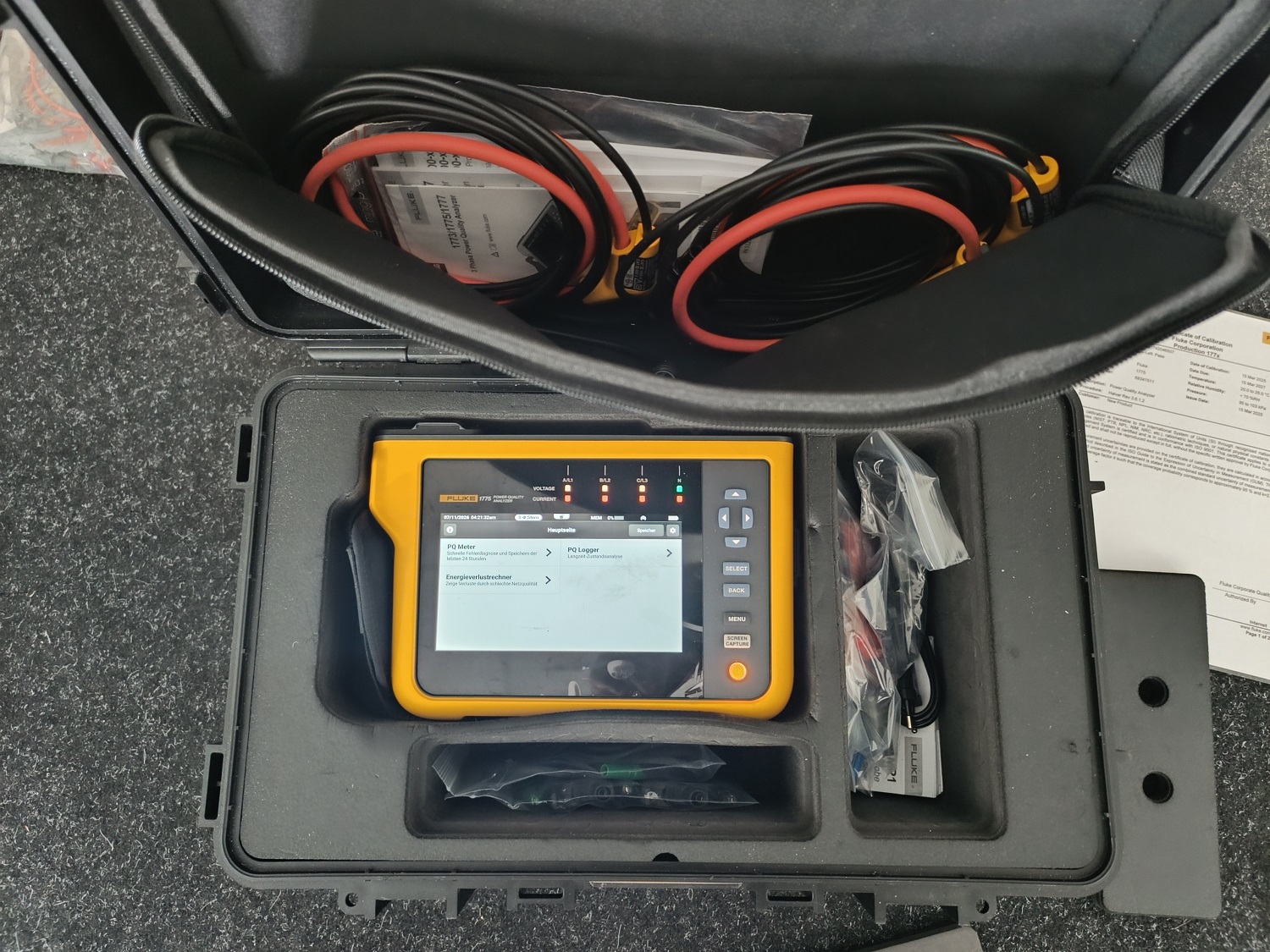 FLUKE 1775 Netzqualitätsanalysator V/A/Hz, Leistung, Einbrüche, Oberschwingungen