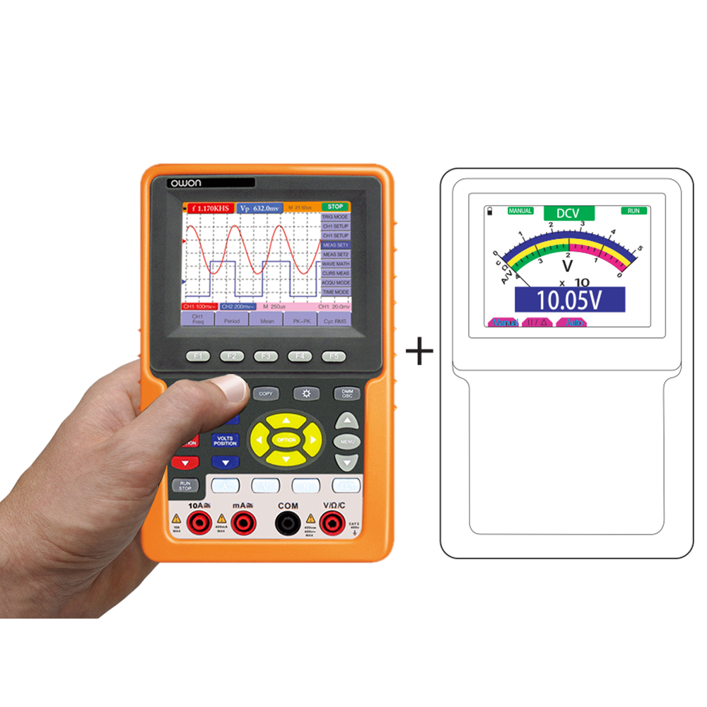 OWON HDS4202M-N 200MHZ 2Kanal Hand Oszilloskop + Multimeter OWON HDS4202M-N 200MHZ 2Kanal Hand Oszilloskop + Multimeter