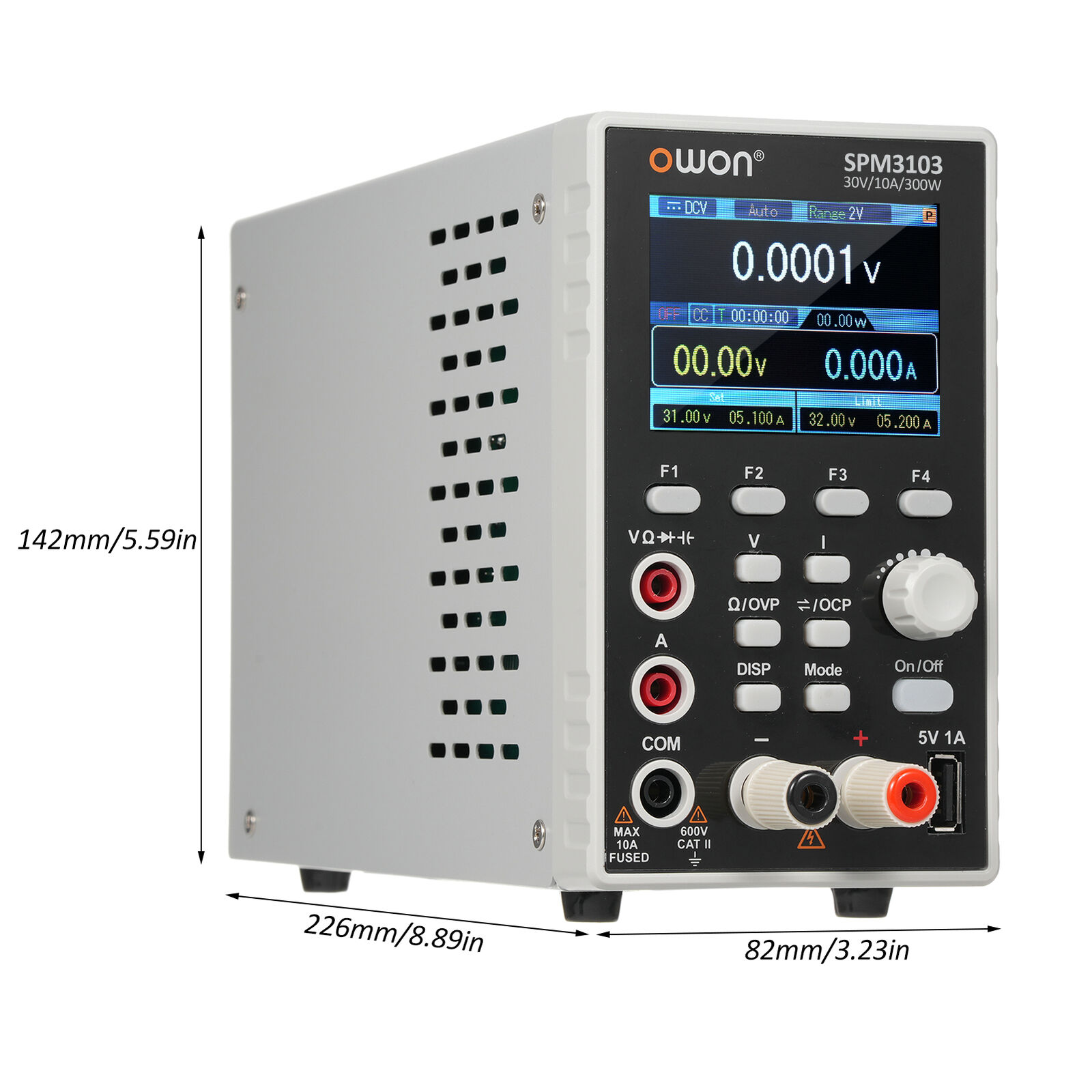 OWON SPM3103 1 Kanal Netzteil + Multimeter 0-30V 10A 300W Labornetzgerät USB SCPI