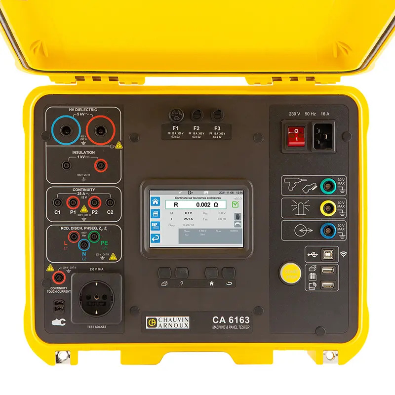 Chauvin Arnoux C.A 6163 Maschinentester Prüfung 25A, 5kV, WLAN, Speicher Farb Display
