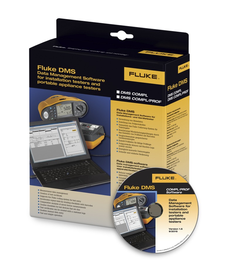 Fluke DMS 1.7 COMPL/PROF Software PC 4743881 kostenfreies update auf 1.8 und 1.9