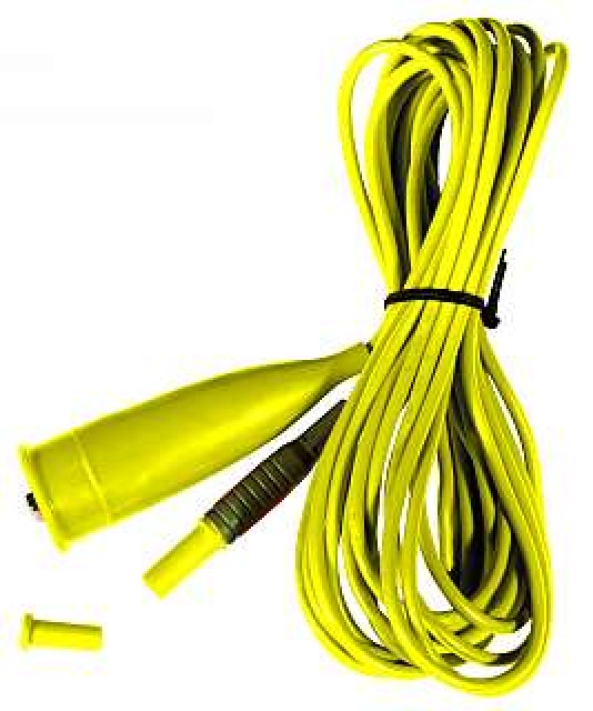 messleitungmitkrokogelb Messleitung mit KROKO-Klemme gelb Erdungsleitung