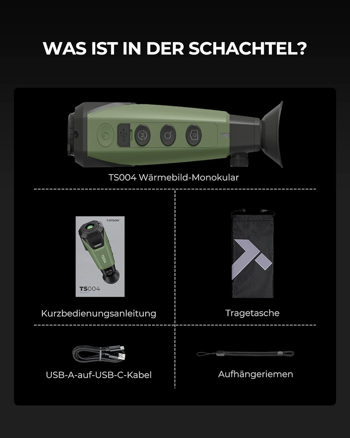 TopDON TS004 Wärmebildkamera 320x240px mit TISR. 11h Akku, 410m Erfassung, WifI, 8x Zoom TopDON TS004 Wärmebildkamera 320x240px mit TISR. 11h Akku, 410m Erfassung, WifI, 8x Zoom