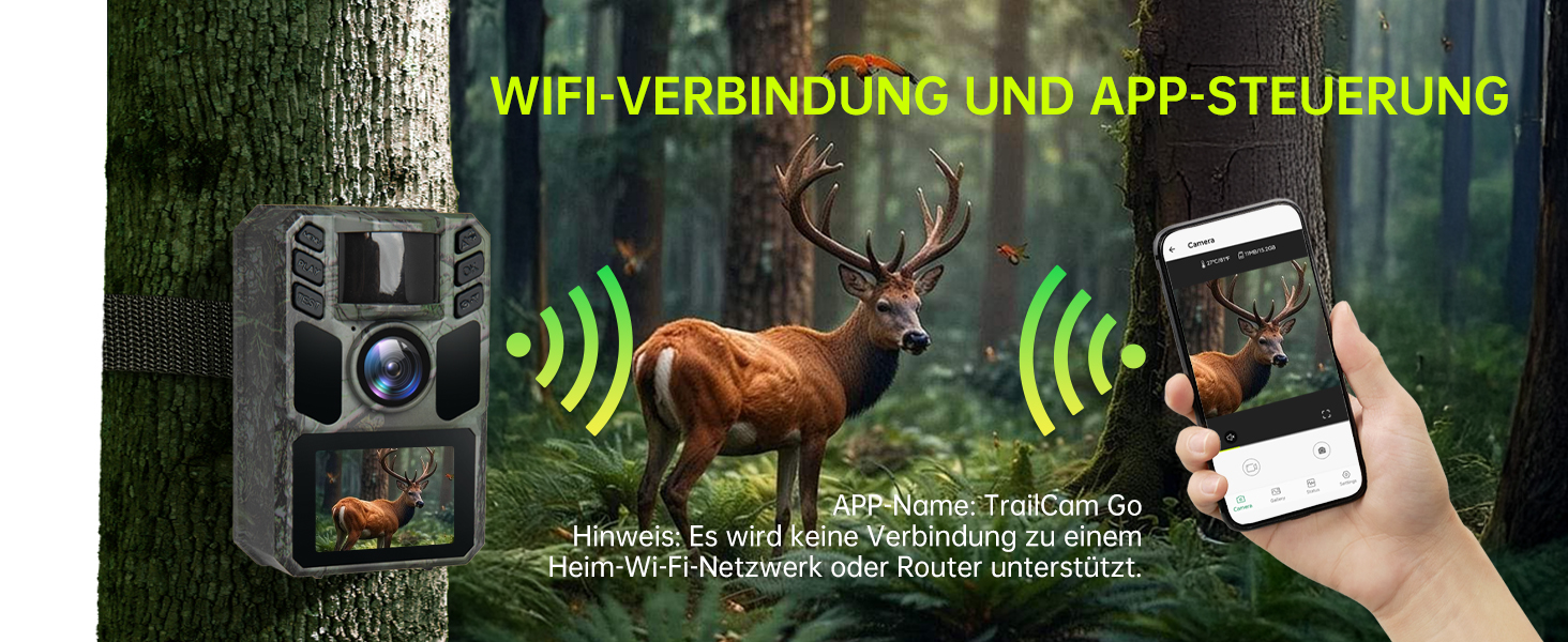 Wildtierkamera 4K Wildkamera 64MP mit Solarpanel, 130°, mit 64G SD Speicherkarte, Wi-Fi Wildtierkamera 4K Wildkamera 64MP mit Solarpanel, 130°, mit 64G SD Speicherkarte, Wi-Fi