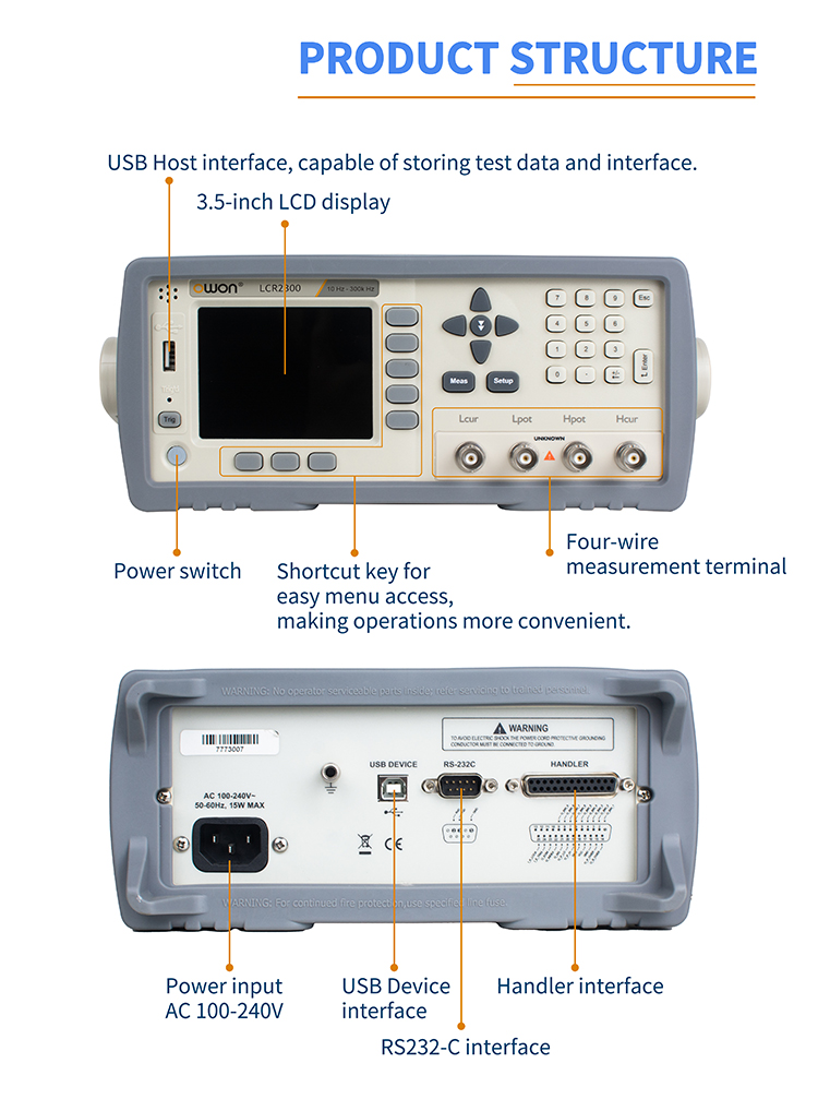 OWON LCR-Messgerät LCR-Meter LCR2100 10Hz - 100kHz OWON LCR-Messgerät LCR-Meter LCR2100 10Hz - 100kHz
