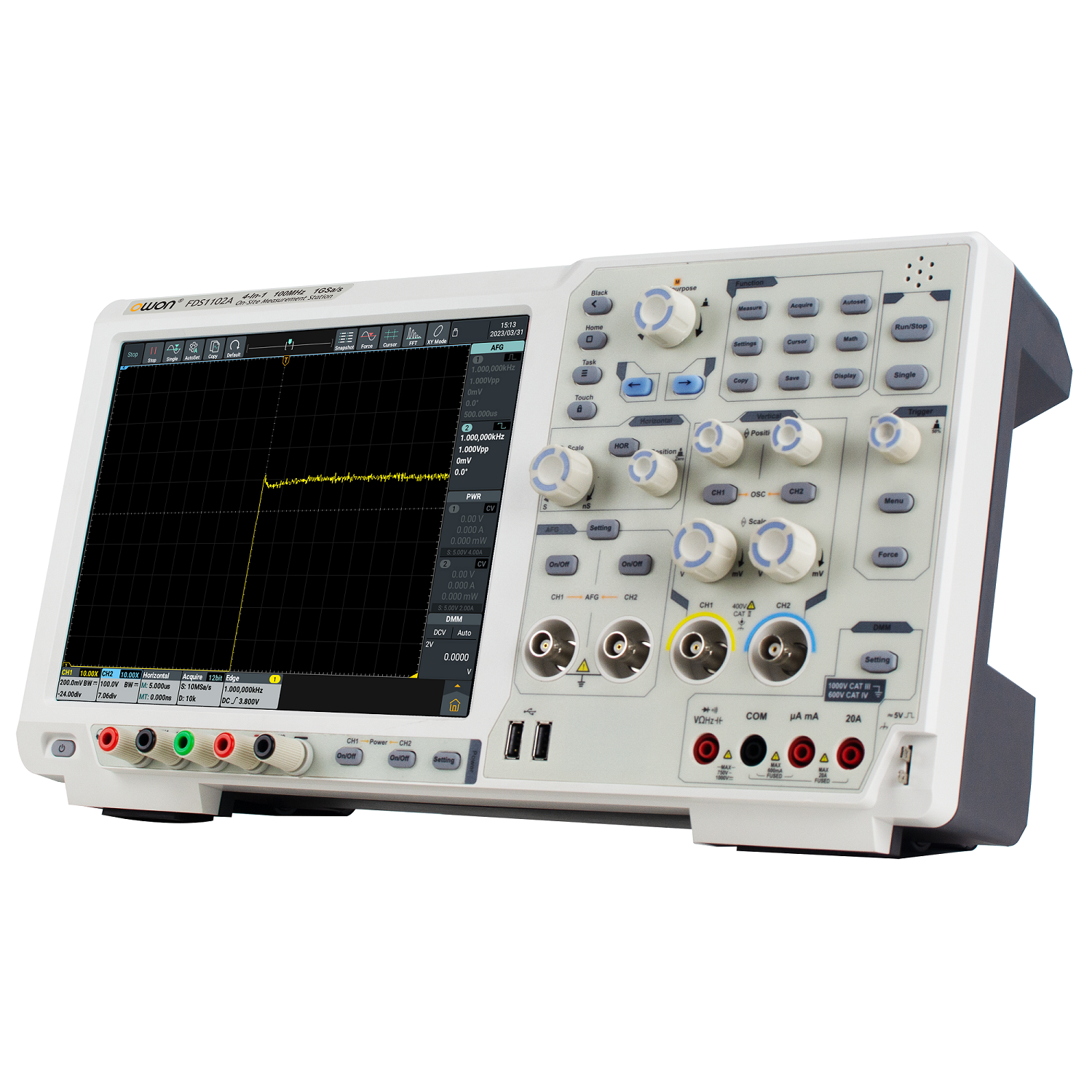 FDS1102-2 OWON FDS1102A 14Bit 100MHz 4-in-1 Digital Speicher Oszilloskop + AG + Netzgerät + Multimeter