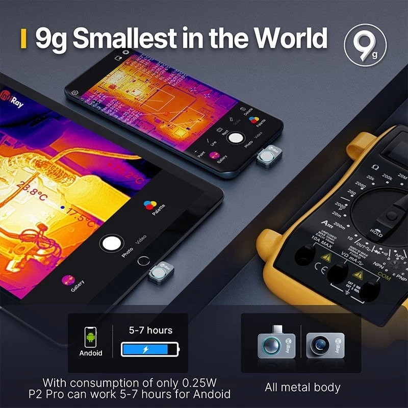 InfiRay P2 Pro Android Wärmebildkamera 256x192Pixel, -600°C für Android Geräte mit USB-C Anschluss InfiRay P2 Pro Android Wärmebildkamera 256x192Pixel, -600°C für Android Geräte mit USB-C Anschluss