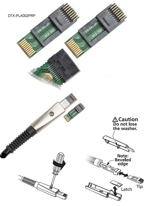 Fluke DSX-PLA004-RKIT Ersatz Module + Gehäuse Permanent Link Adapter DSX DTX Serie