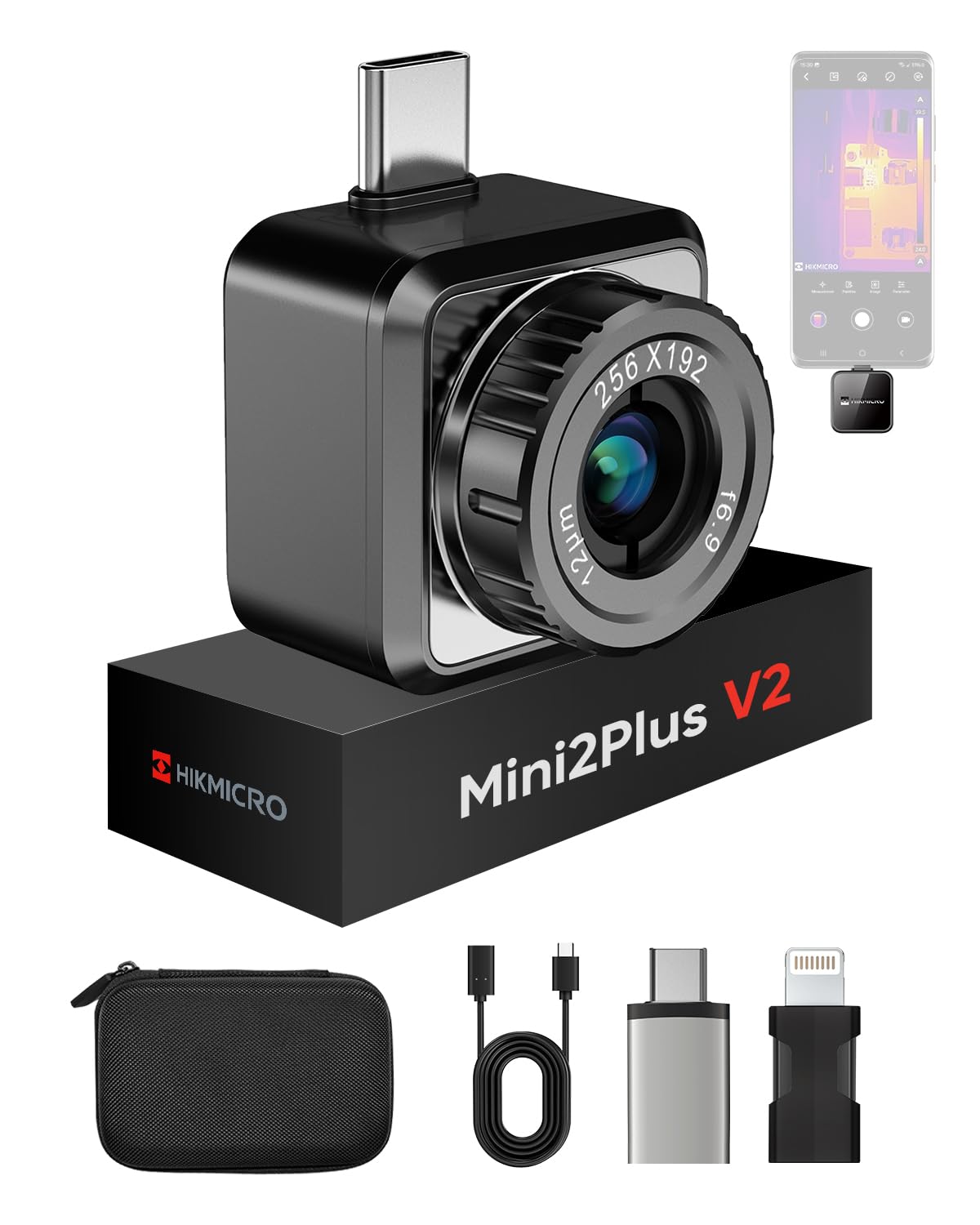 HIKMICRO Mini2Plus V2 für IOS + Android Smartphone Wärmebildkamera 256 x 192 Pixel