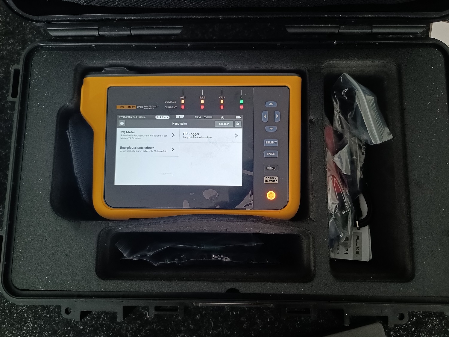 FLUKE 1775 Netzqualitätsanalysator V/A/Hz, Leistung, Einbrüche, Oberschwingungen
