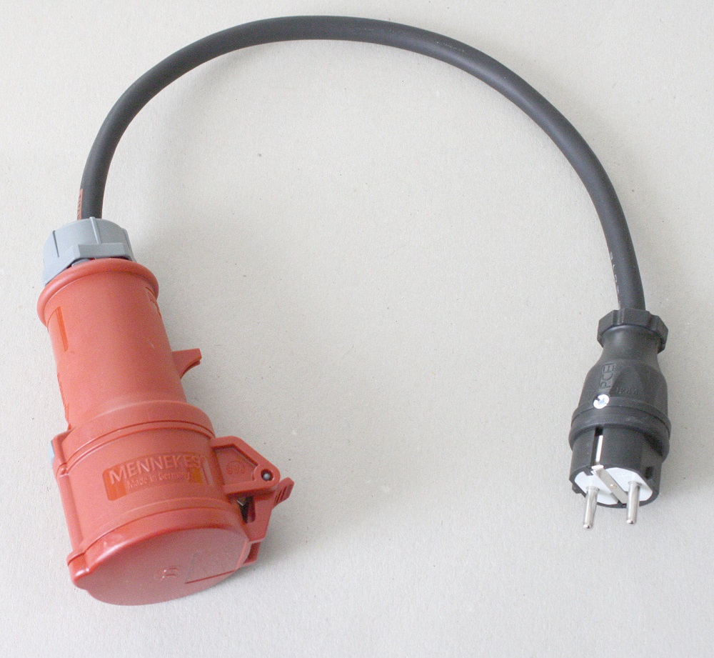 CEE-16A Messadapter Prüfadapter Schuko auf 16A CEE für Fluke Gossen Beha 1240