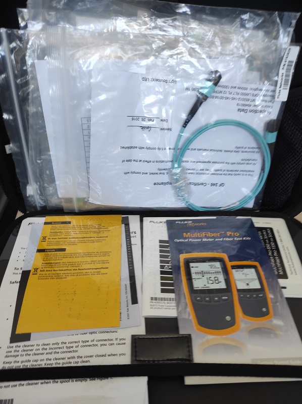 MFTK-140621-3 FLUKE Networks MFTK-MM850-SM1550 | MultiFiber Pro-Kit, MPO Power Meter Multimode & 1550 nm Singlemod