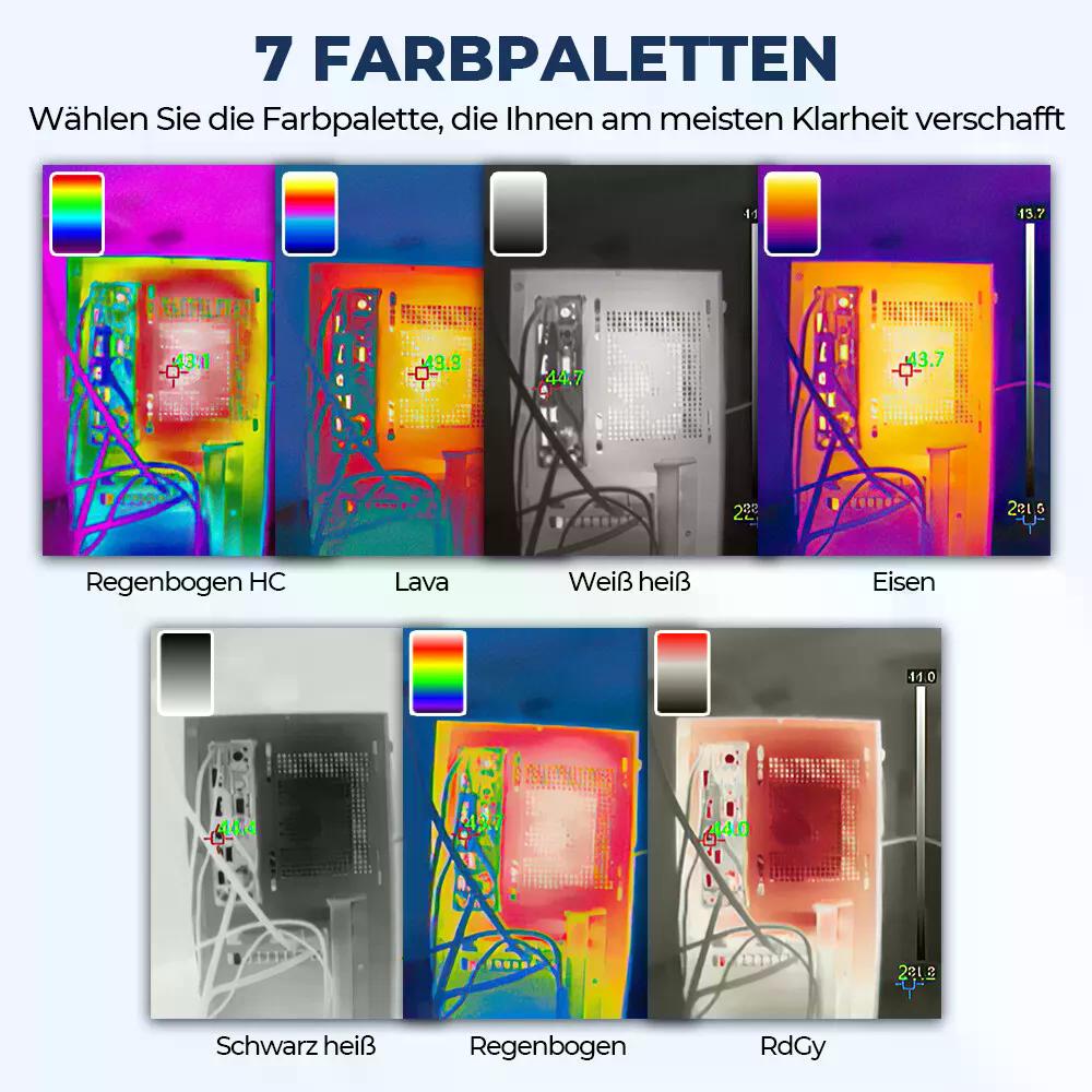 TopDON TC005 Wärmebildkamera 256x192px -20° bis 550°C 25Hz 2,8" Display