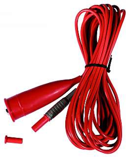 messleitungmitkrokorot Messleitung mit KROKO-Klemme rot Erdungsleitung