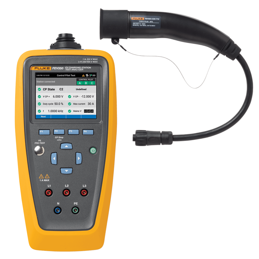 Fluke FLK-FEV350/TY2 Prüfadaptersatz für Elektrofahrzeug-Ladestationen FEV350 Typ2