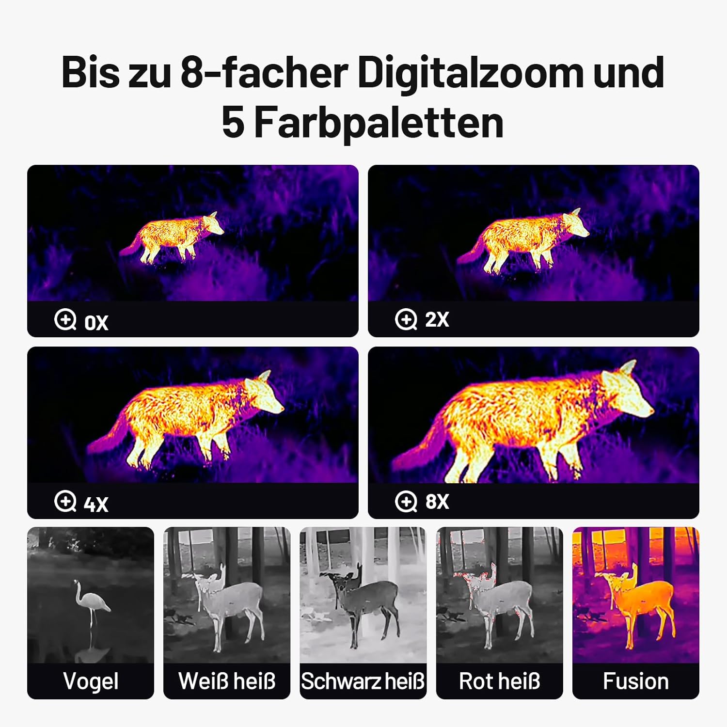 TopDON TS004 Wärmebildkamera 320x240px mit TISR. 11h Akku, 410m Erfassung, WifI, 8x Zoom