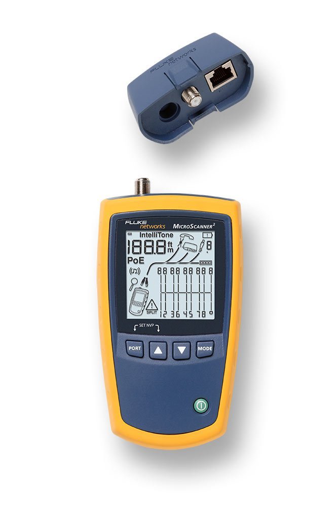 MS2-100XZBVICRslV0wI Fluke MicroScanner2 MS2-100 Kabel Verifizierung Kabeltester