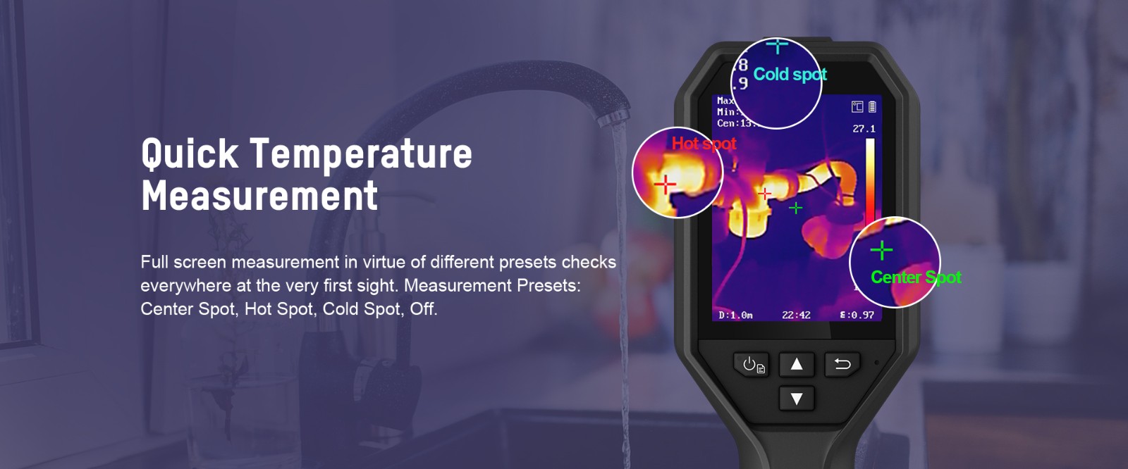 B1L HIKMICRO B1L Wärmebildkamera 160x120px -20° bis 550°C 25Hz 3,2" Display WLAN ECO