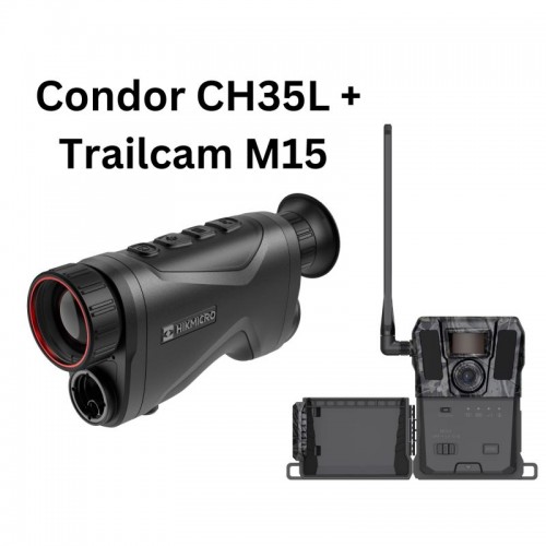 Hikmicro Condor CH35L Wärmebildkamera + Laser-Entfernungsmesser + Bonus Trailcam M15 Wildkamera