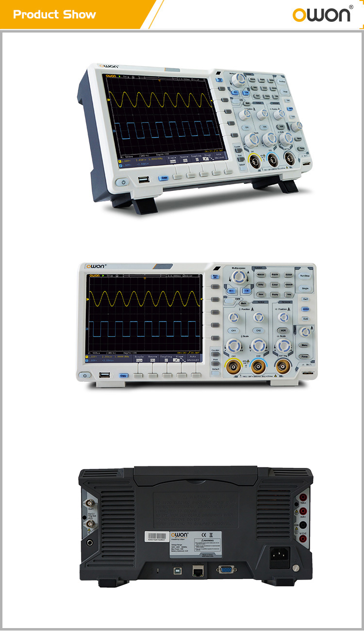 xds3102afrontPODvUrMTXoMKj OWON XDS3202A Oszilloskop 200MHz 2 Kanal 14bit